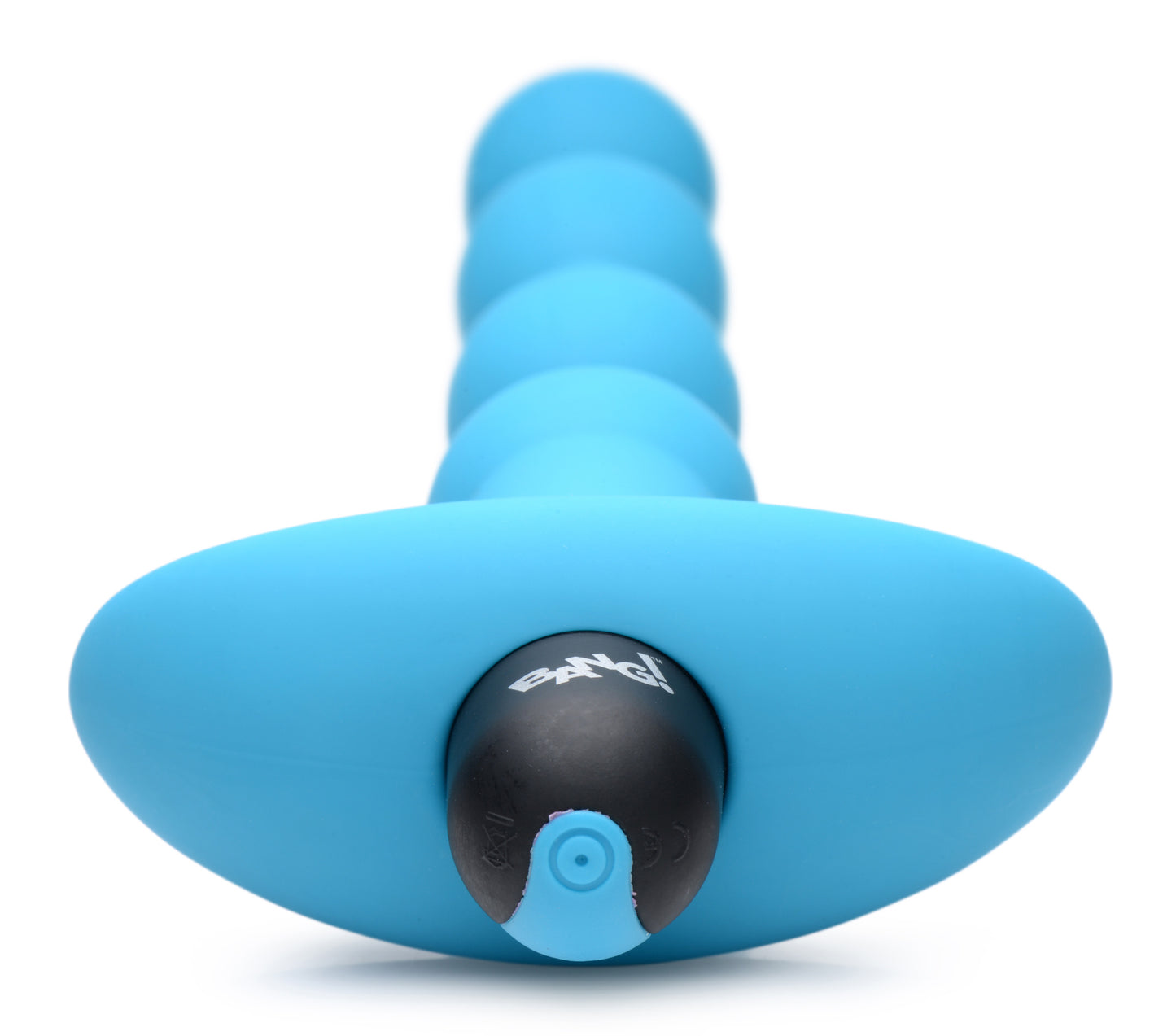 Bang - Vibrating Silicone Anal Beads and Remote  Control - Blue