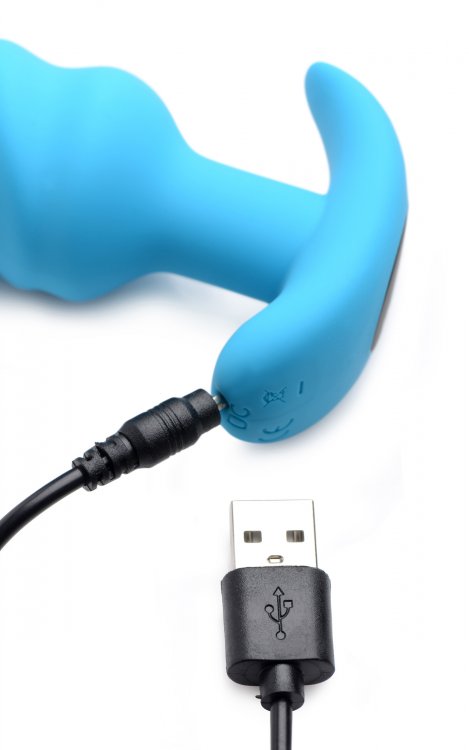 Bang! 21x Vibrating Silicone Swirl Butt Plug W/ Remote