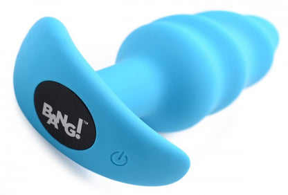 Bang! 21x Vibrating Silicone Swirl Butt Plug W/ Remote