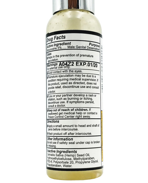 Higher Control Climax Control Gel For Men W/hemp Seed Oil - 2 Oz