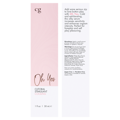 Cgc Oh Yes Clitoral Stimulant Cooling 1 Fl Oz
