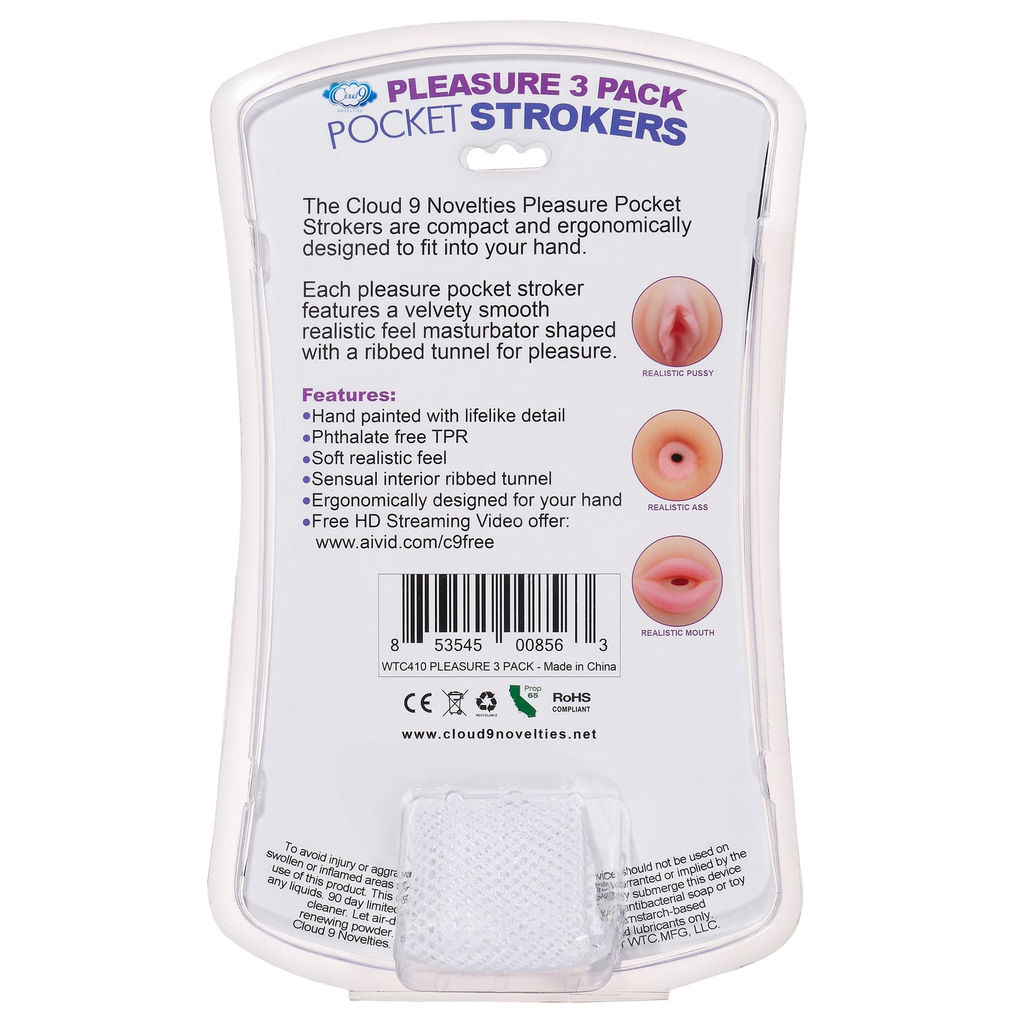 Cloud 9 Trio Stroker Pussy Ass Mouth Masturbator Kit