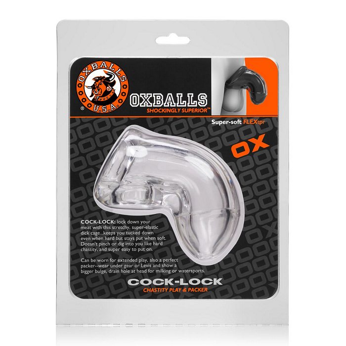 Cock Lock Chastity/packer Sheath Clear