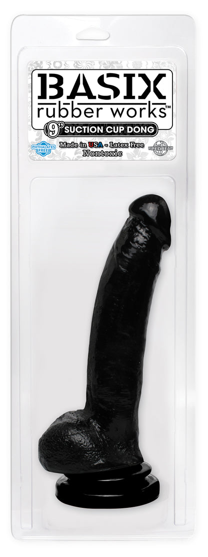 Basix Rubber Works 9in Suction Cup Dong