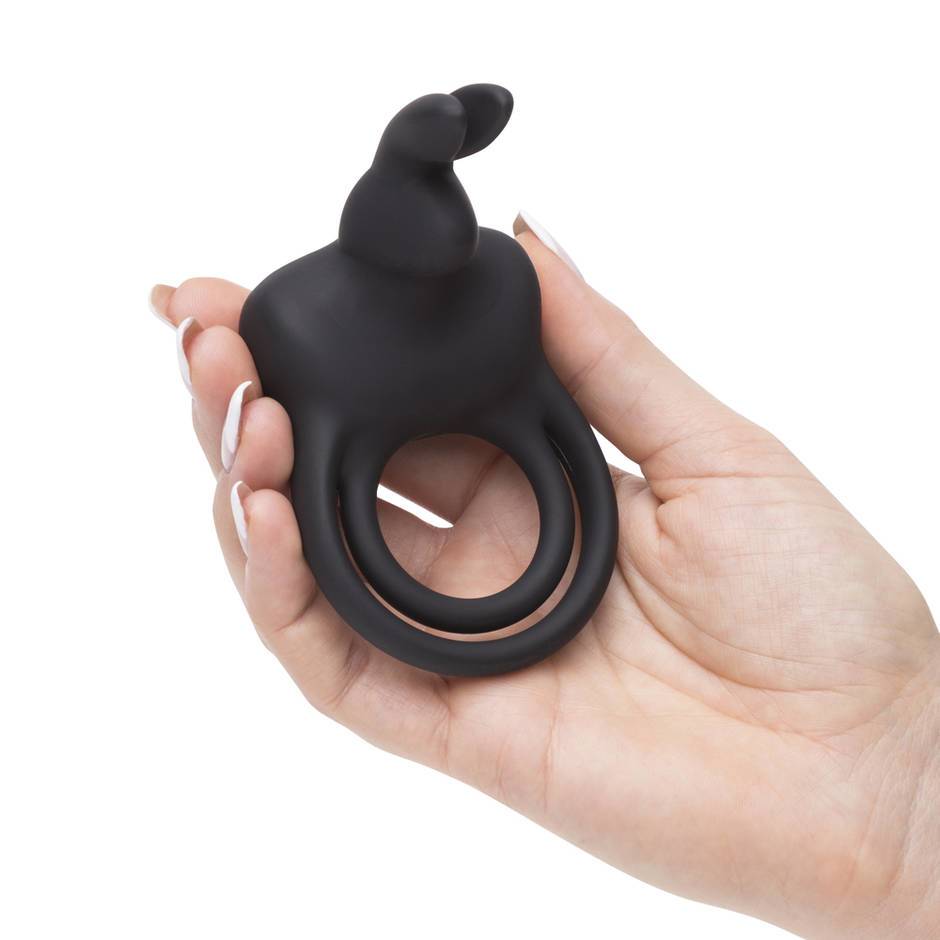 Happy Rabbit Stimulating Usb Rechargeable Cock Ring Black (out April)