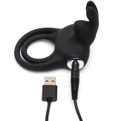 Happy Rabbit Stimulating Usb Rechargeable Cock Ring Black (out April)