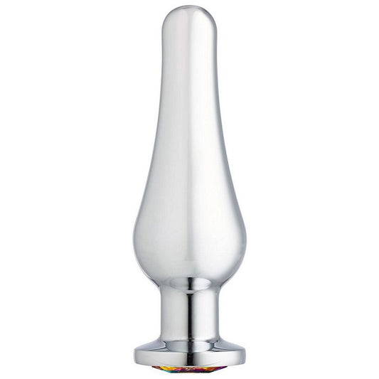 Cloud 9 Gems Silver Chromed Tall Anal Plug