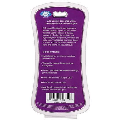 Cloud 9 Gems Black Silicone Anal Plug