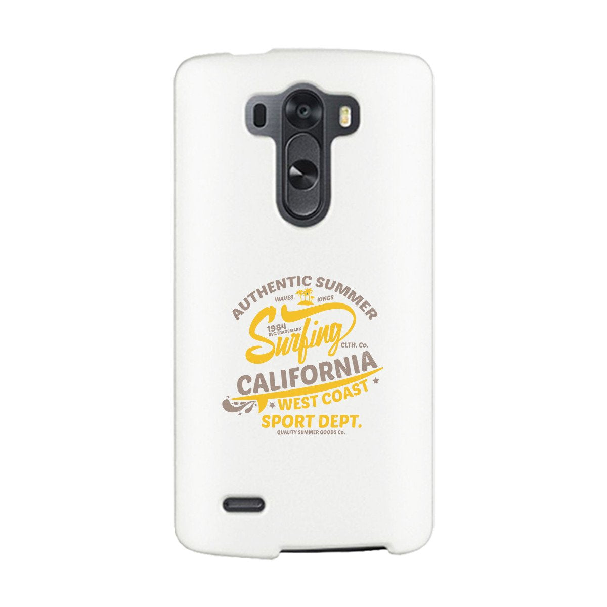 Authentic Summer Surfing California White Phone Case