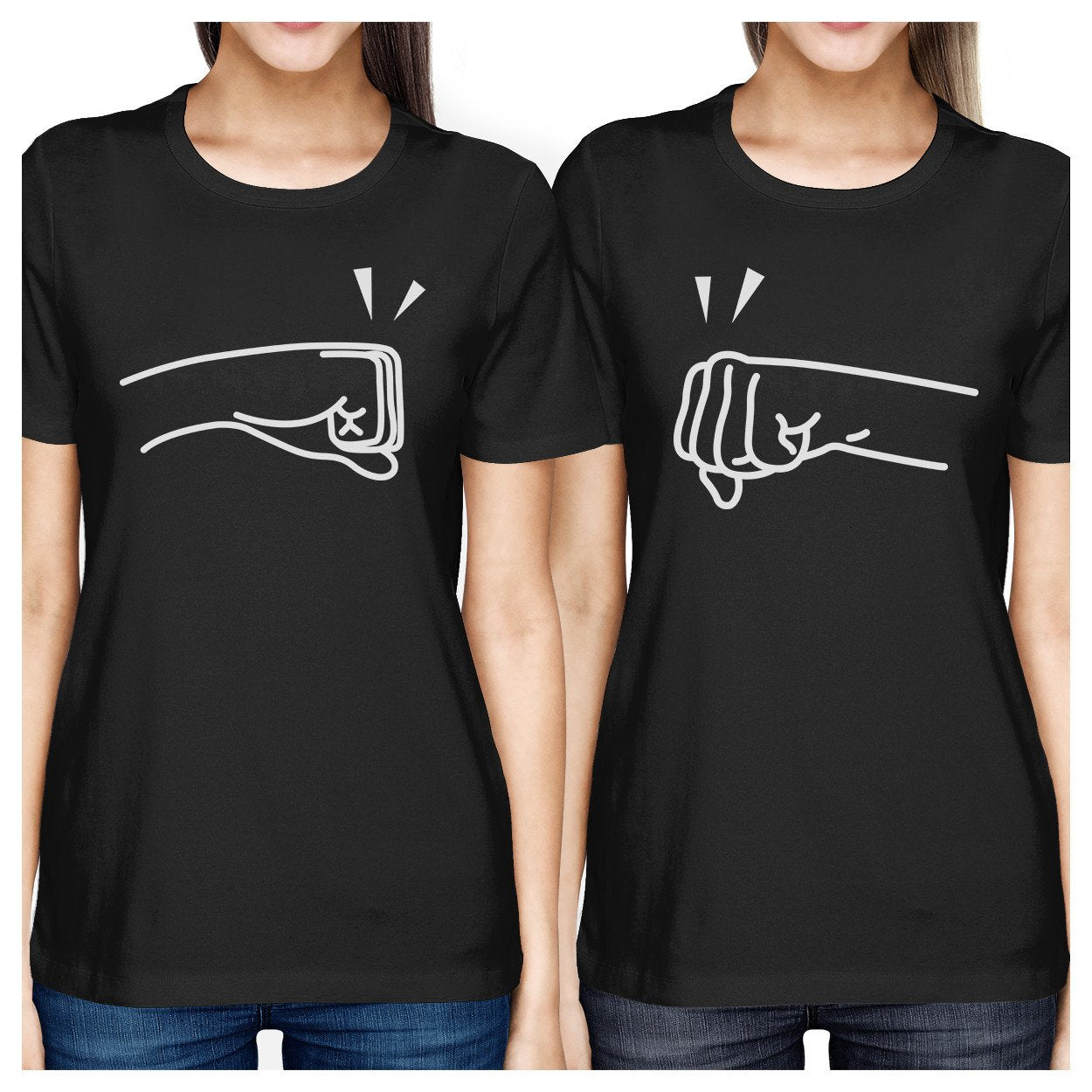 Fists Pound BFF Matching Black Shirts