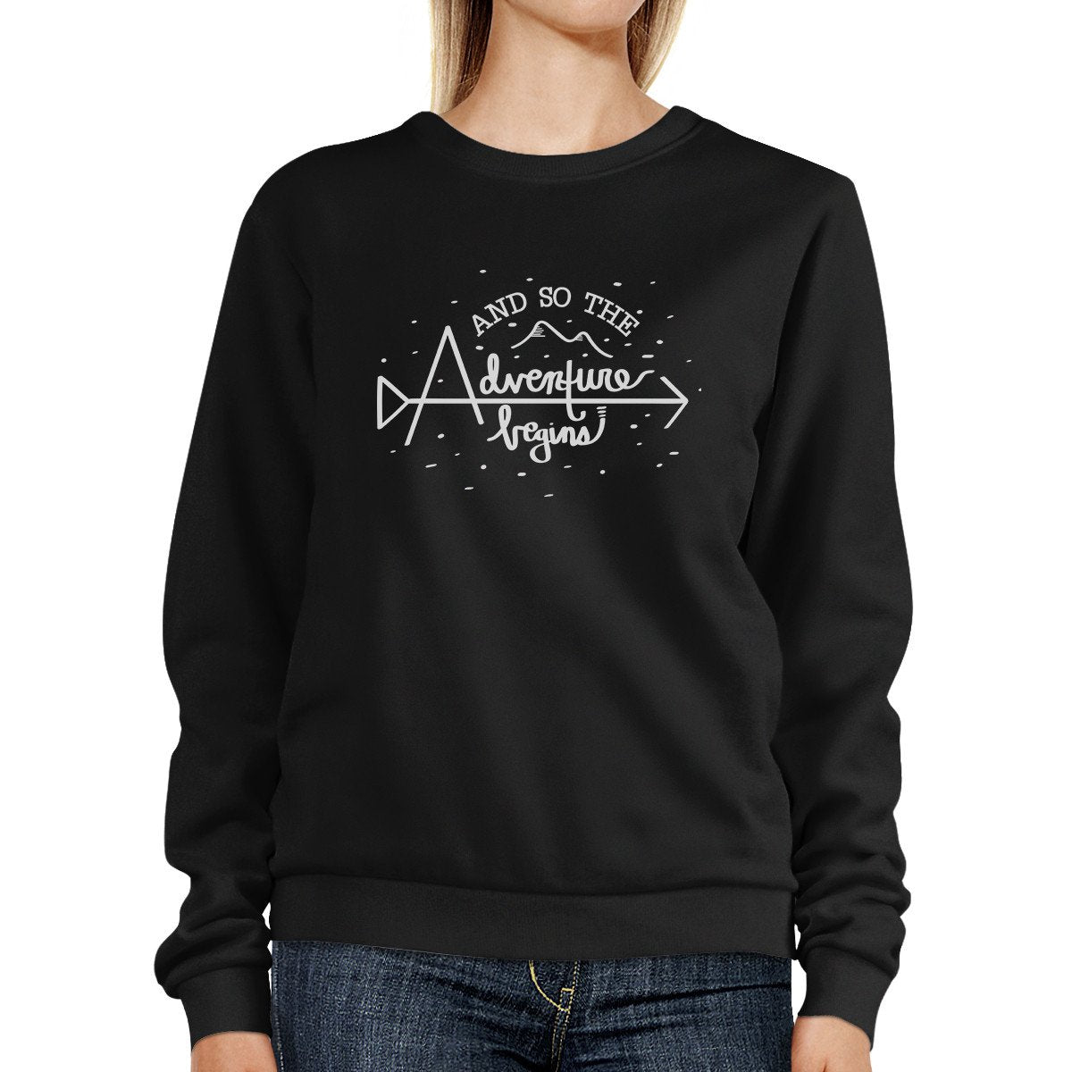 And So The Adventure Begins Black Sweatshirt
