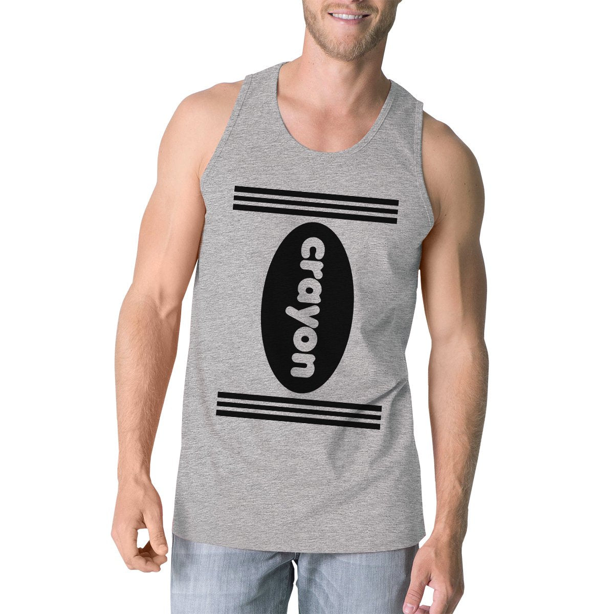 Crayon Mens Grey Tank Top