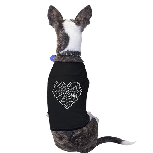 Heart Spider Web Pets Black Shirt