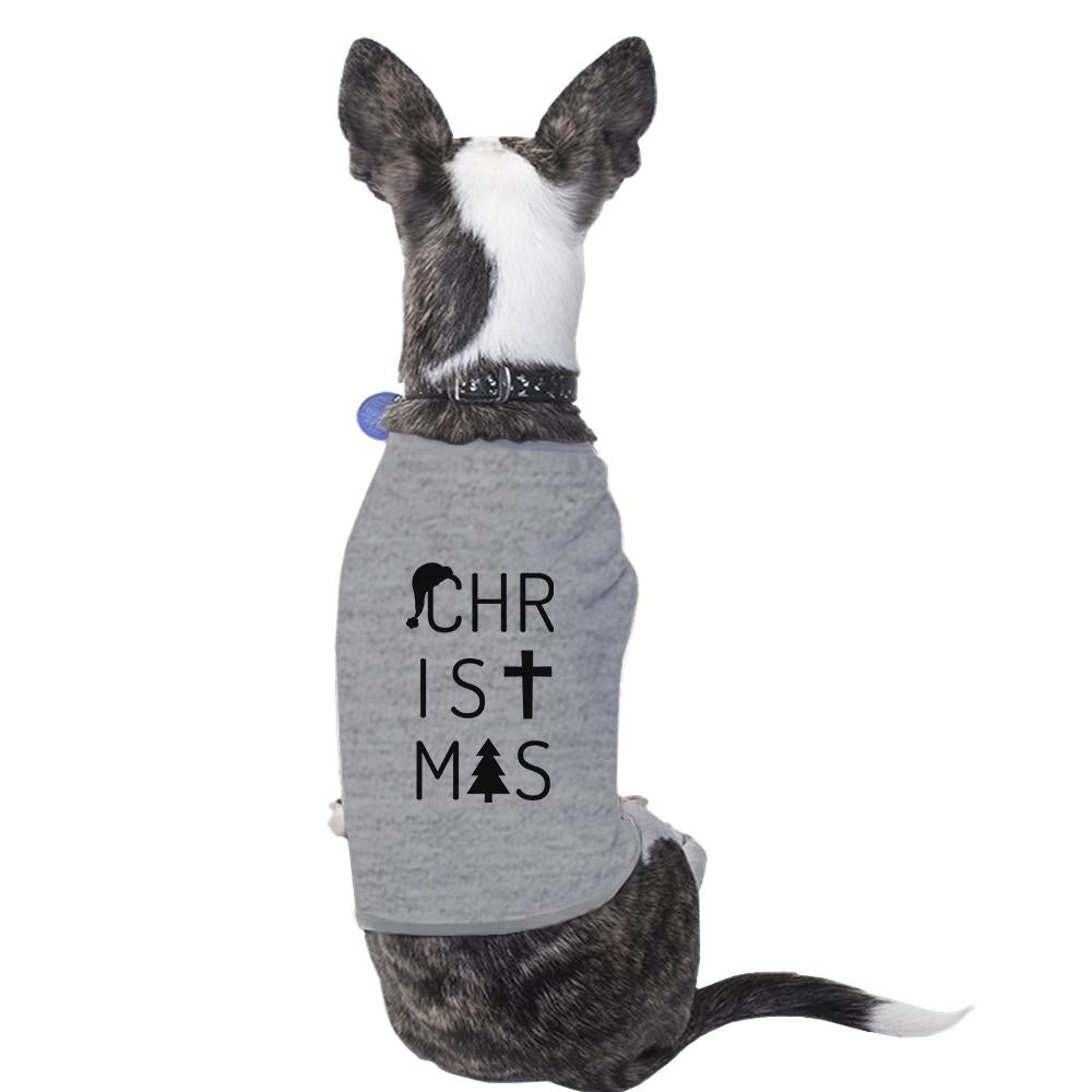 Christmas Letters Pets Grey Shirt