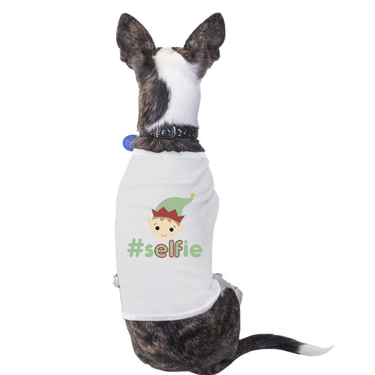 Hashtag Selfie Elf Pets White Shirt