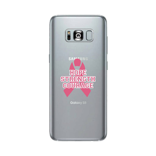 Hope Strength Courage Clear Phone Case