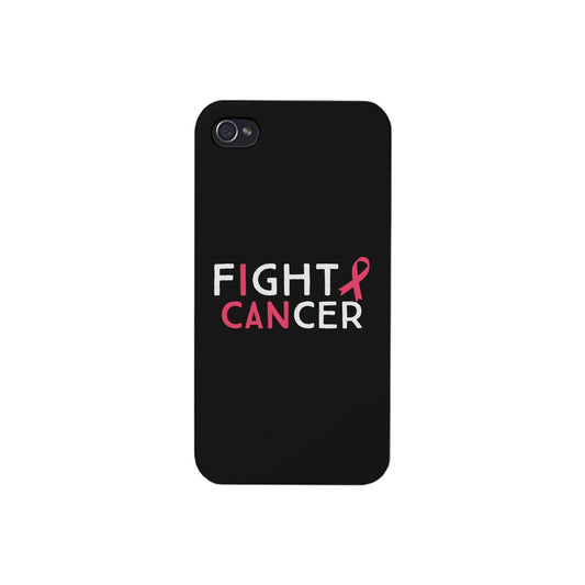 Fight Cancer I Can Black Phone Case