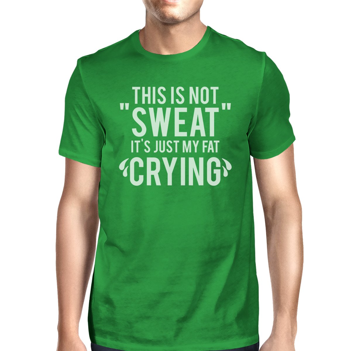 Fat Crying Mens Funny Workout Shirt Work Out Theme T-Shirt Gifts