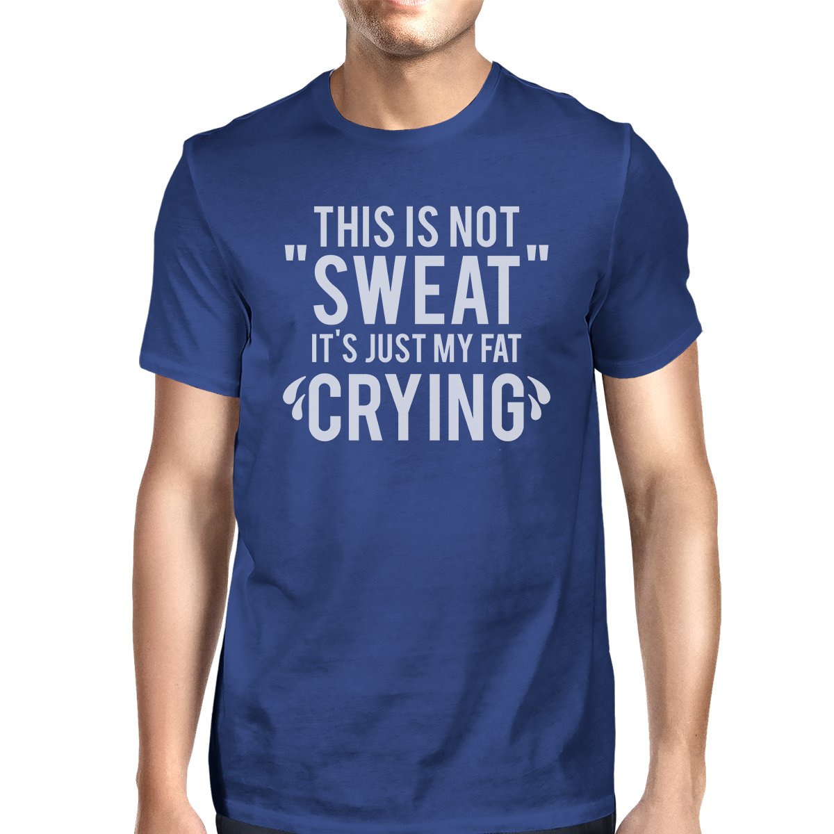 Fat Crying Mens Funny Workout Shirt Work Out Theme T-Shirt Gifts