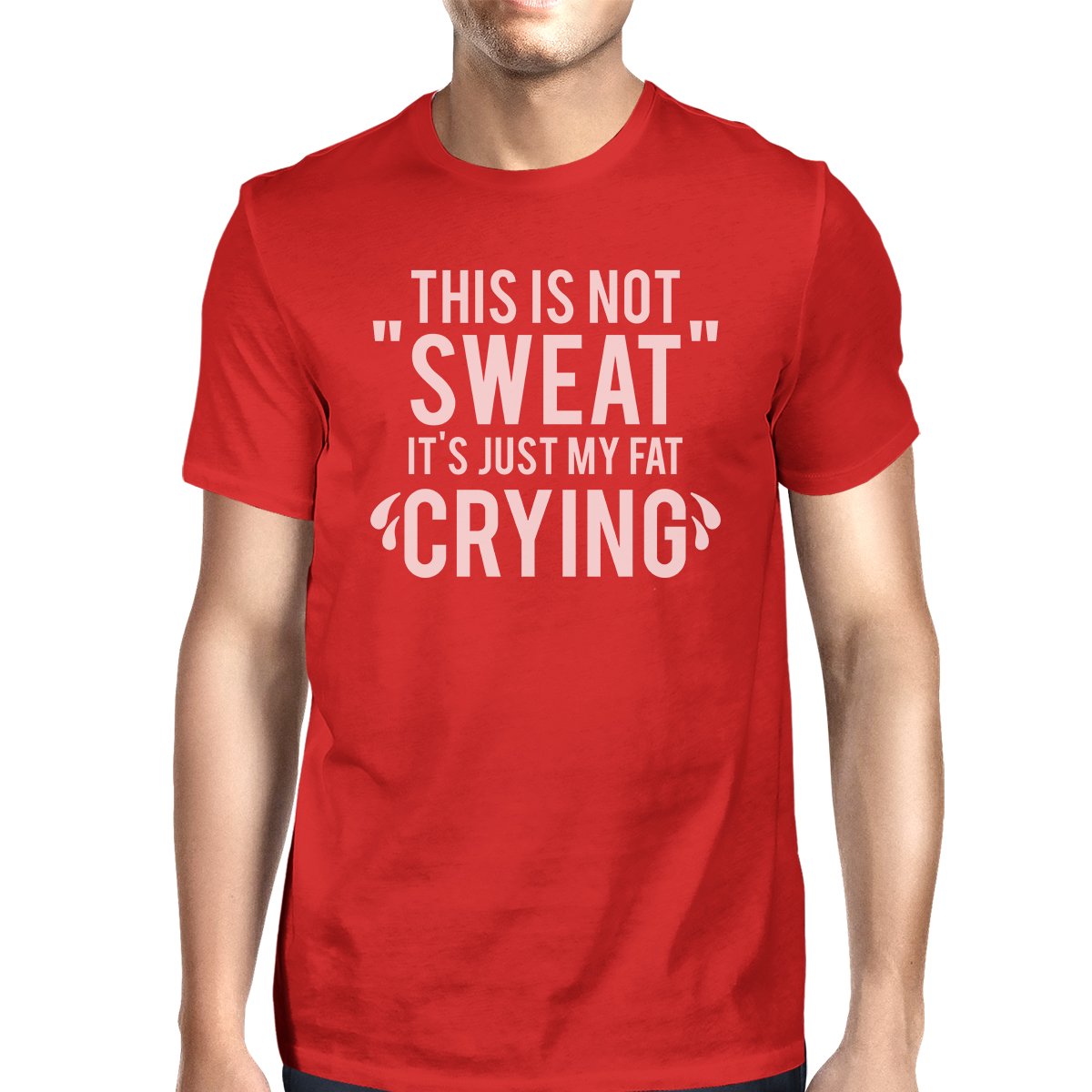 Fat Crying Mens Funny Workout Shirt Work Out Theme T-Shirt Gifts