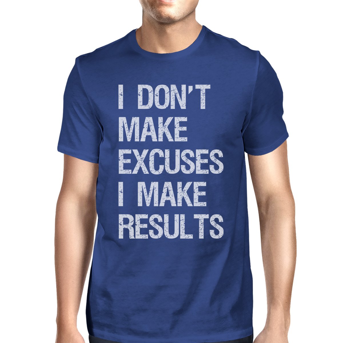 Excuses Results Mens Cool Cotton Round Neck For Exercise T-Shirt