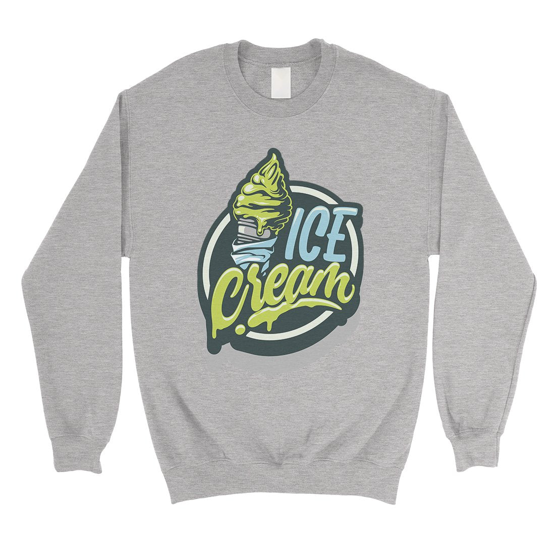 Green Ice Cream Unisex Crewneck Sweatshirt Cute Vintage Design Gift
