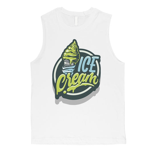 Green Ice Cream Mens Muscle Shirt