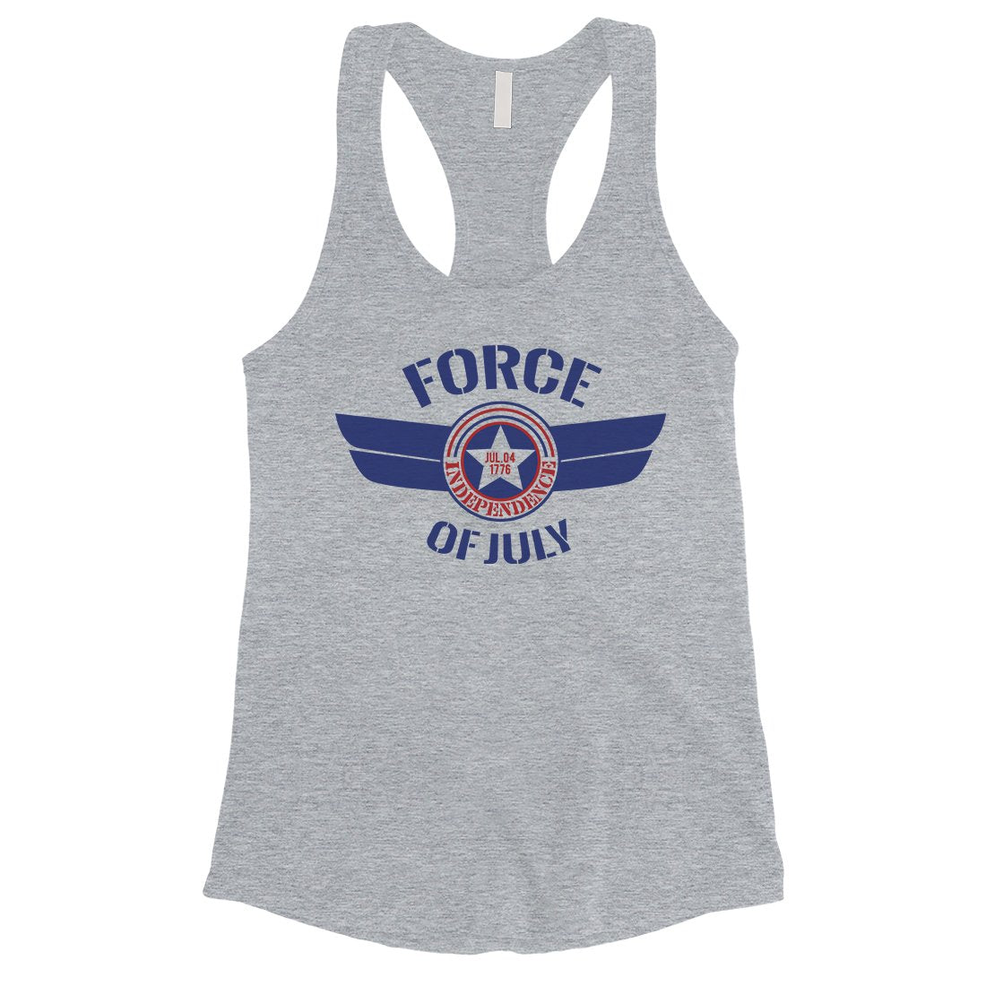 Force Of July Womens Racerback Workout Tank Top 4th Of July Outfit