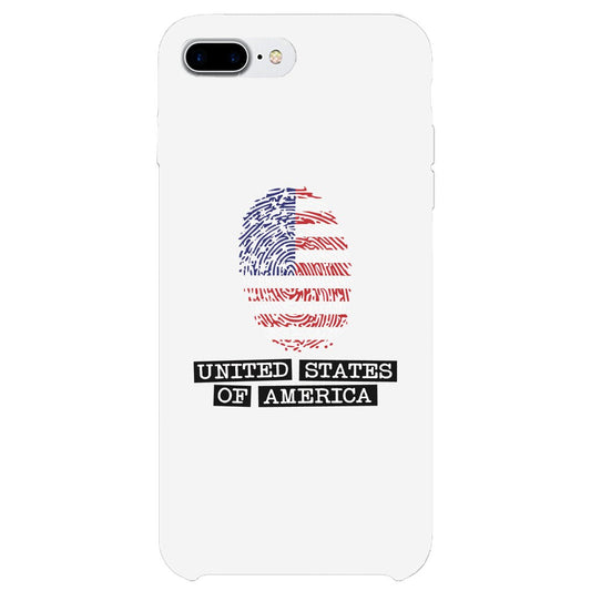 Fingerprint USA Flag Phone Case 4th of July Graphic Phone Cover