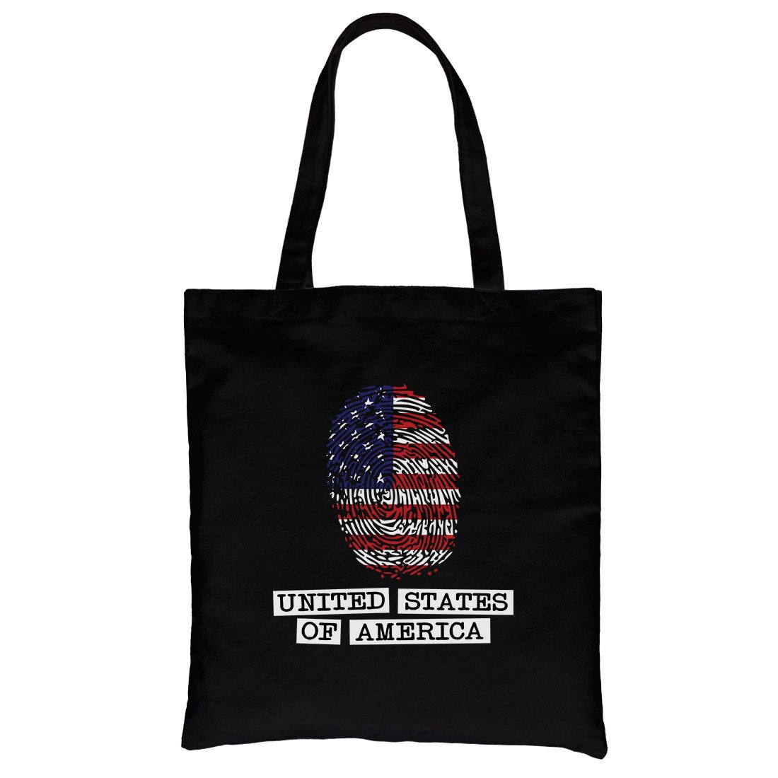 Fingerprint USA Flag Cute Graphic Canvas Shoulder Bag Gift For Her