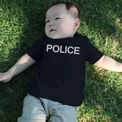 Graphic Snap-on Style Baby Tee, Infant Tee - POLICE