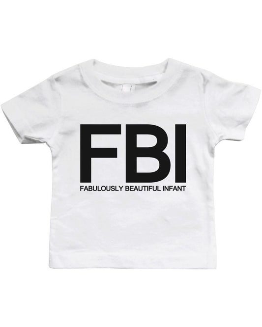 Graphic Snap-on Style Baby Tee, Infant Tee - FBI
