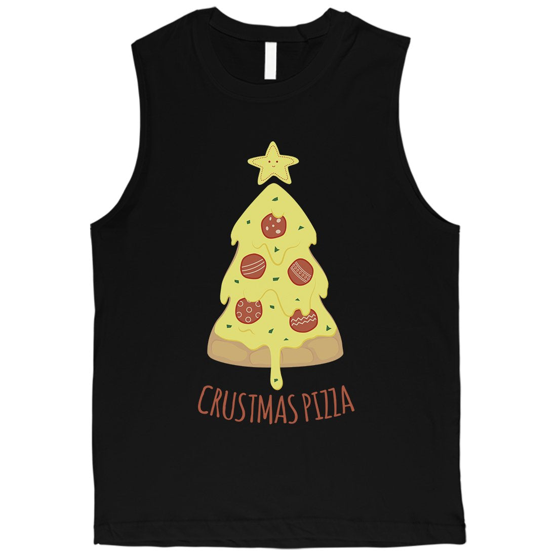 Crustmas Pizza Mens Muscle Shirt