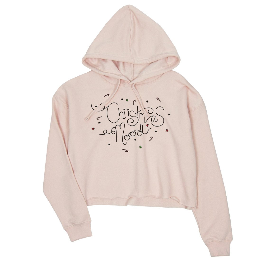 Christmas Mood Womens Crop Hoodie
