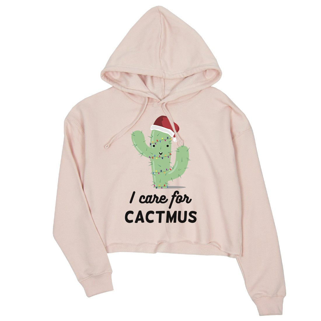 Care For Cactmus Womens Crop Hoodie