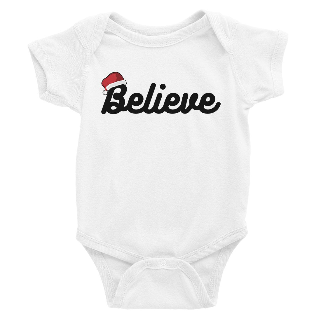 Believe Santa Hat Baby Bodysuit Gift