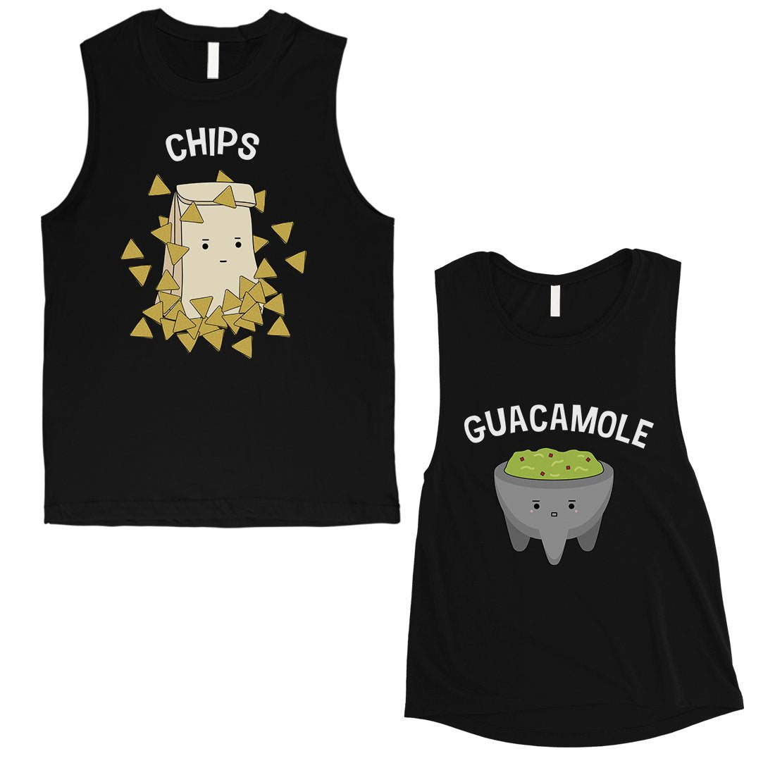Chips & Guacamole Matching Muscle Tank Tops Funny Wedding Gift