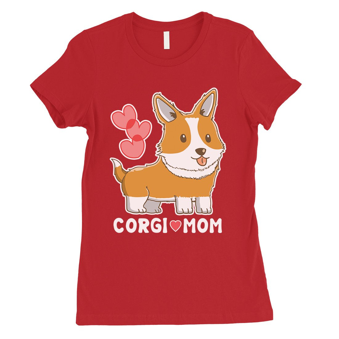 Corgi Mom Womens Cute Graphic T-Shirt Cute Gift For Corgi Lovers
