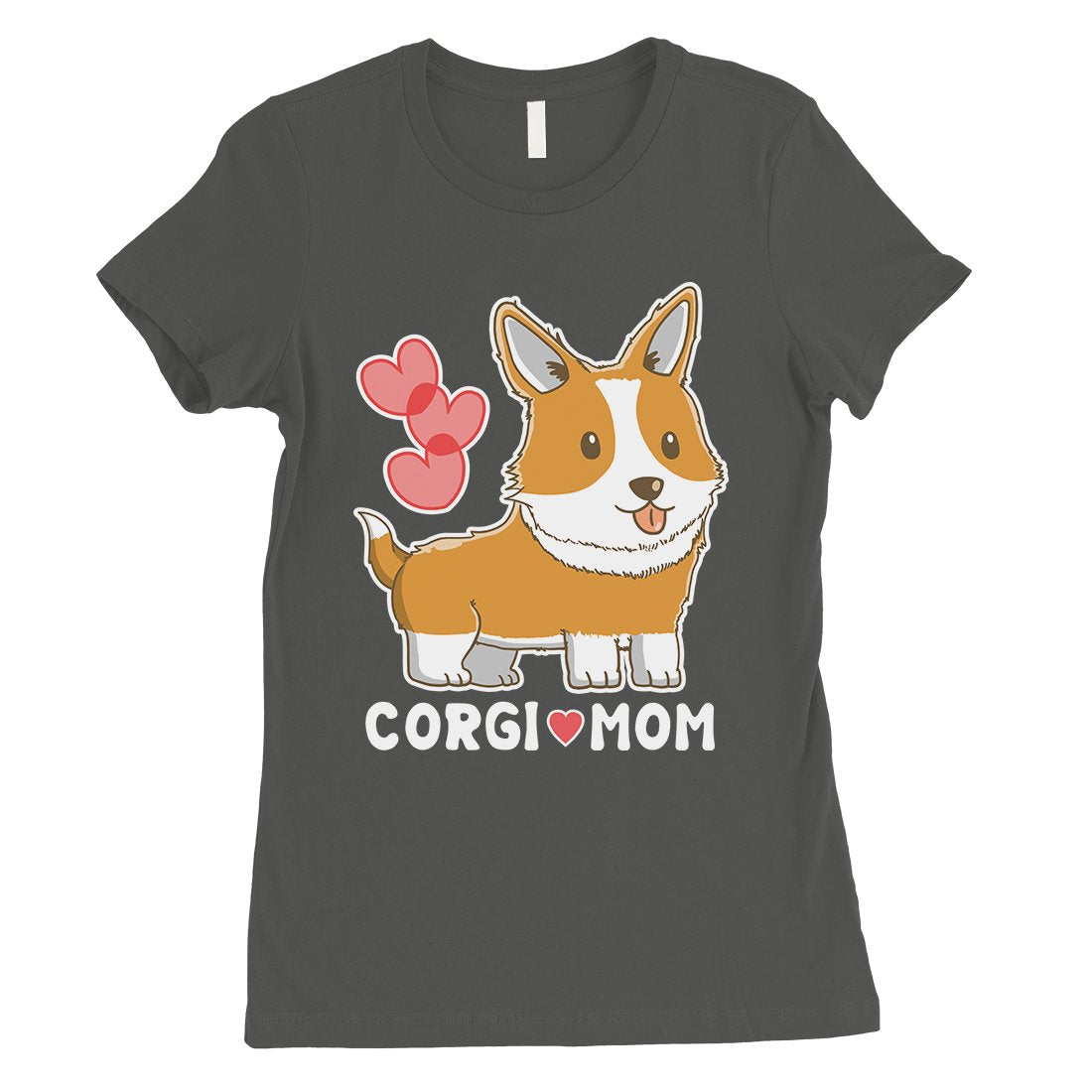 Corgi Mom Womens Cute Graphic T-Shirt Cute Gift For Corgi Lovers