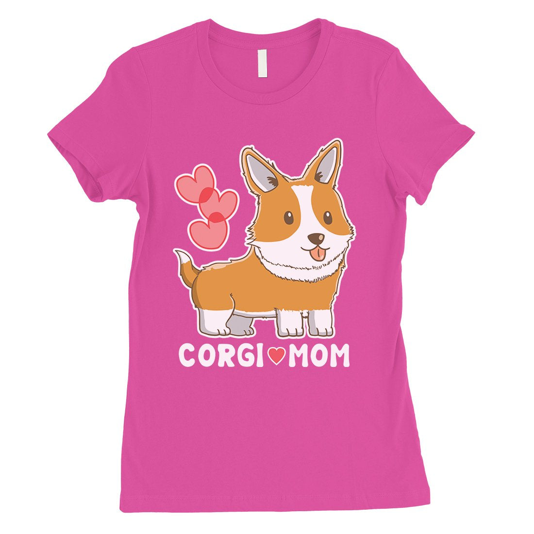 Corgi Mom Womens Cute Graphic T-Shirt Cute Gift For Corgi Lovers