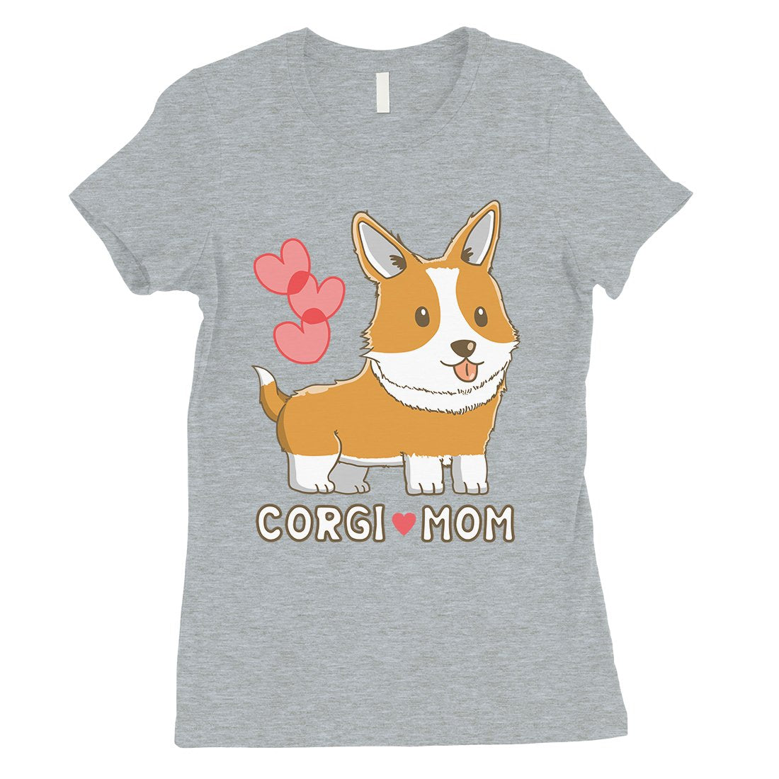 Corgi Mom Womens Cute Graphic T-Shirt Cute Gift For Corgi Lovers