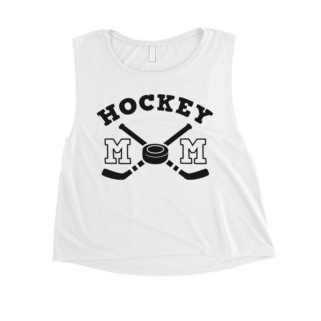 Hockey Mom Womens Cropped Tank Top Funny Mother's Day Gift Ideas