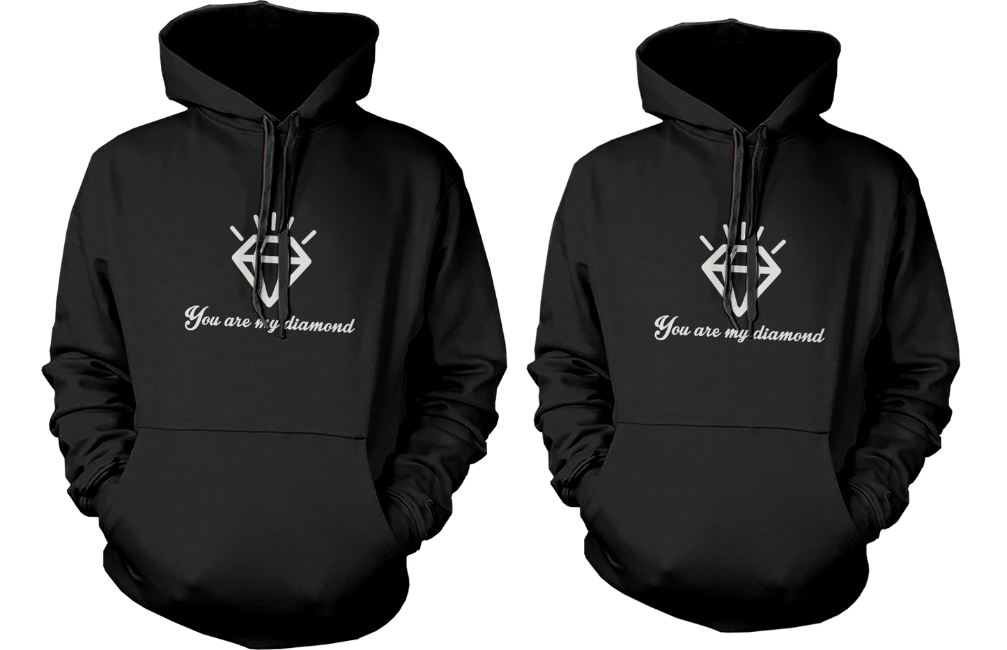 His and Her Couple Outfit You Are My Diamond Matching Hoodies for Couples