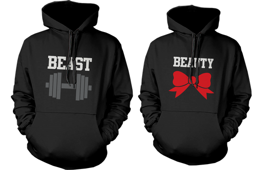 Beauty and Beast Couples Hoodies Cute His and Her Matching Outfit