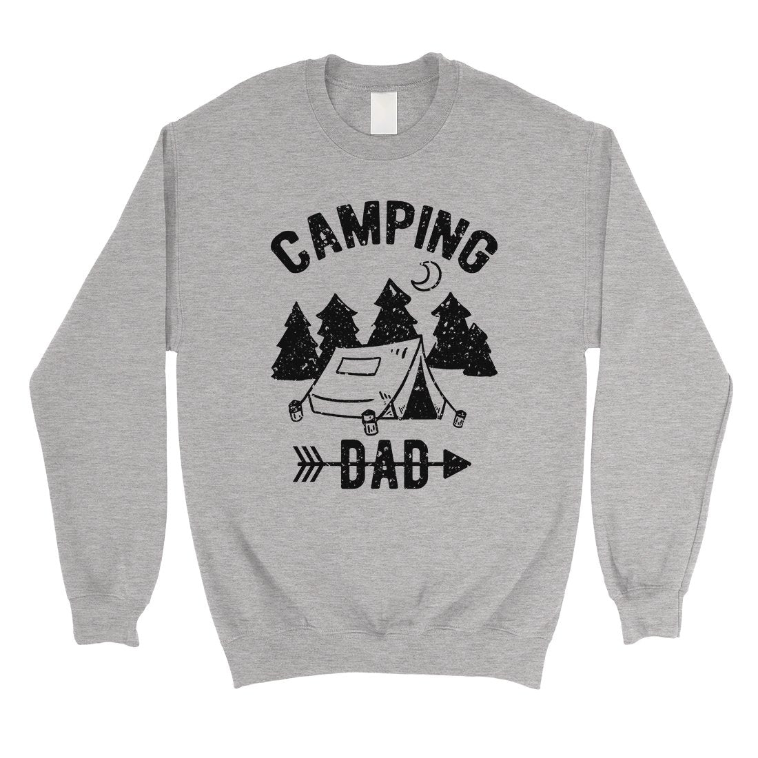 Camping Dad Mens/Unisex Fleece Sweatshirt Caring Clever Fathers Day