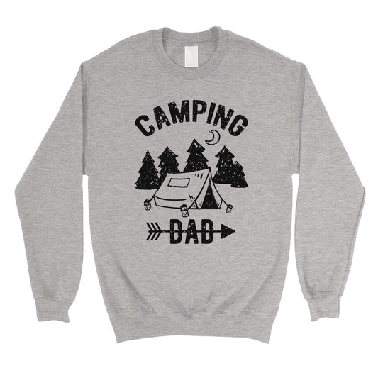 Camping Dad Mens/Unisex Fleece Sweatshirt Caring Clever Fathers Day