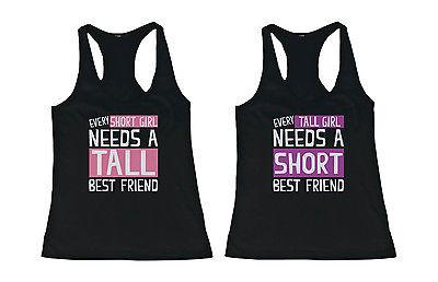 Cute Tall and Short Best Friend Tank Tops - Matching BFF Tanks