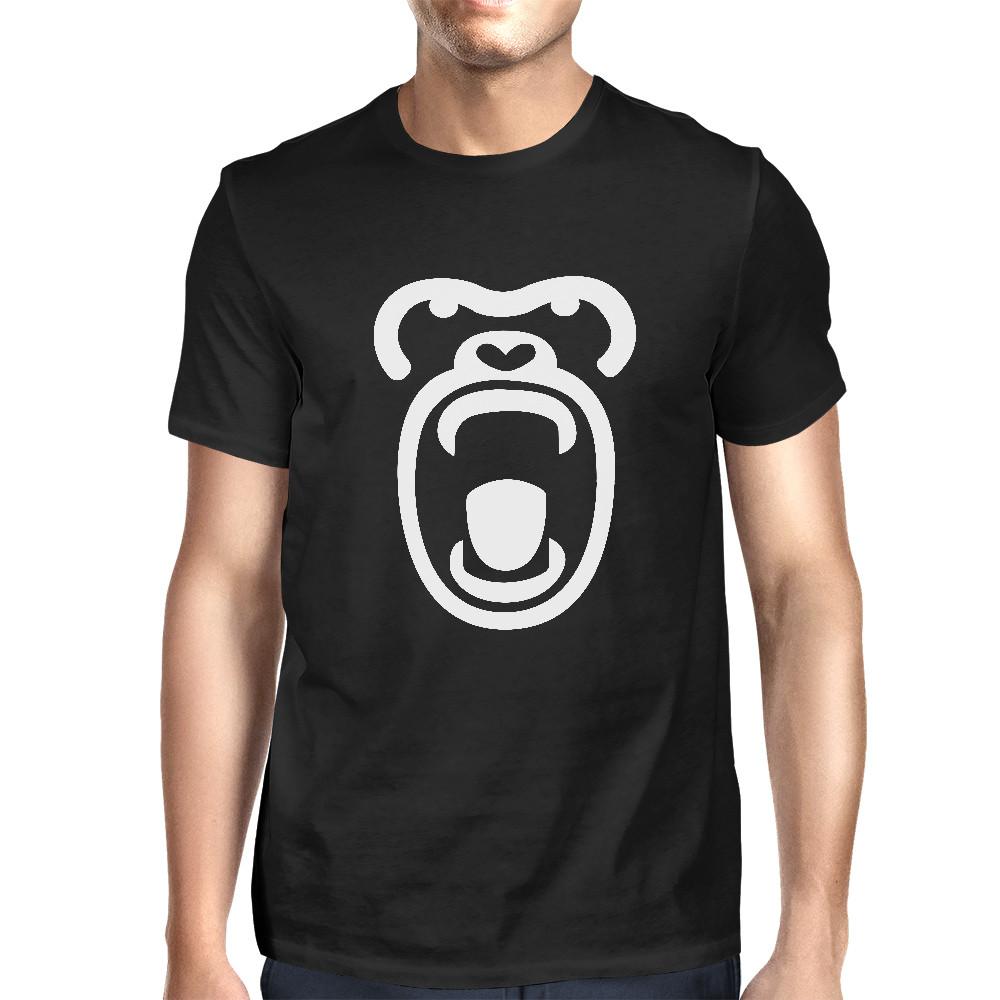 Gorilla Face T-shirt Halloween Tee Cute Mens Graphic Shirt For Zoo