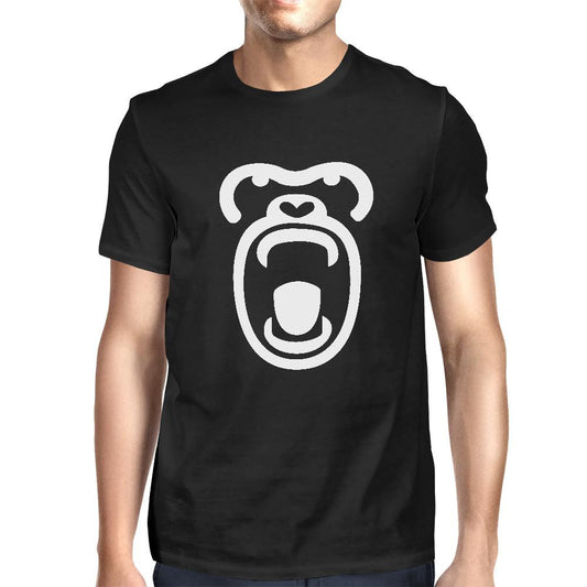 Gorilla Face T-shirt Halloween Tee Cute Mens Graphic Shirt For Zoo