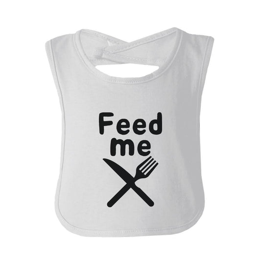 Feed Me Cute baby Bibs Funny Infant Snap On Bib Great Baby Shower Gift